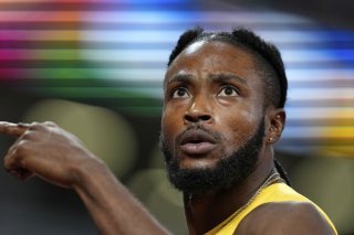 Kishane Thompson a fait forte impression dans les séries du 100 m KEYSTONE/AP/Petr David Josek